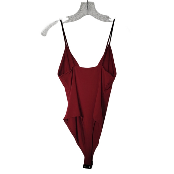 Fashion Nova Burgundy Holiday Party Bodysuit - Picture 5 of 5